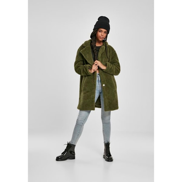 Damsk parka - Urban Classic - Oversized - Oljefärgad - Urbant stil - Sherpa oliv XS