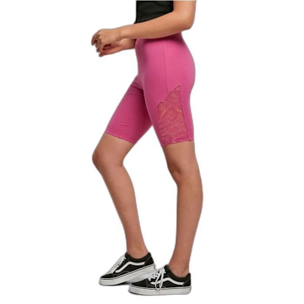 Urban Classics Lace Inset GT högmidjade cykelshorts för kvinnor - lila - 4XL Lila XXXXL