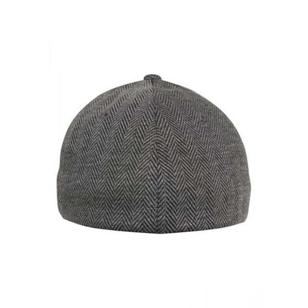 Lippis - Flexfit - Herringbone Melange - Musta - 80% Polyester - Unisex sort S / M