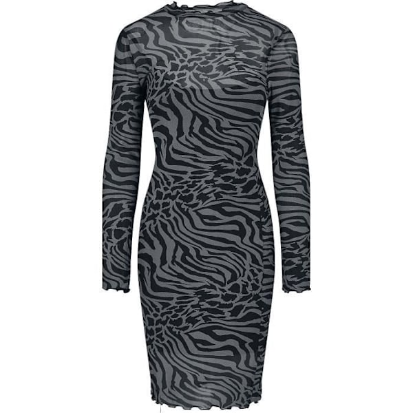 Urban Classics Naisten AOP Kaksinkertainen Mekko Femmes Midimekko Musta/Harmaa Svartgrå S