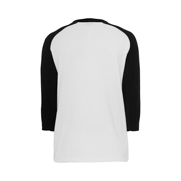 T-paita - Kaupunkimalli - Raglan - 3/4-hihat - Väri valkoinen/musta - Regular-malli vit svart XL