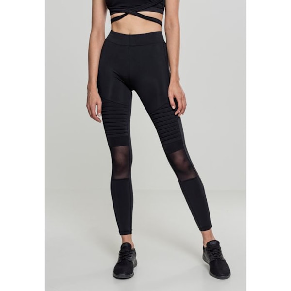 Legging dame - Urban Classic - mesh biker - Høj talje - Sort - Maskinvask svart M