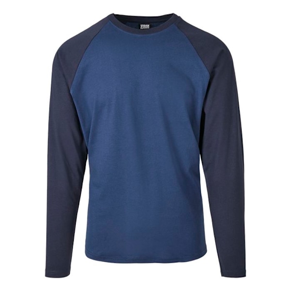 Urban Classics kontrastin pitkähihainen T-paita (isot koot) mörkblå XXXL