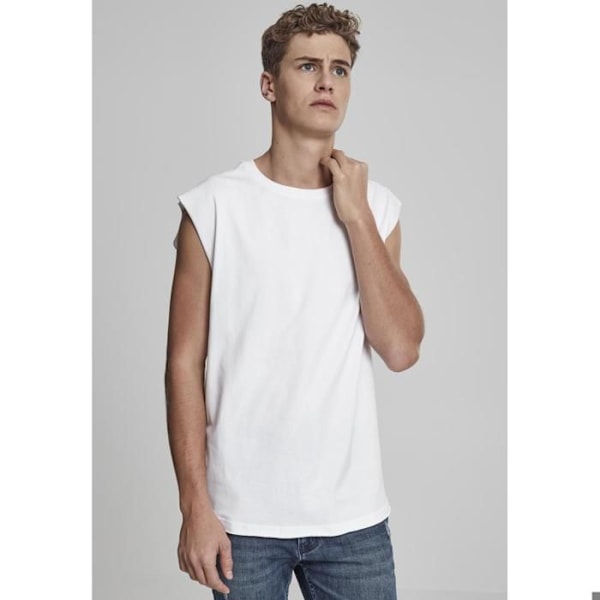 T-shirt - URBAN CLASSICS - Open Edge - Oliven - 100% Bomuld - Uden Ærmer oliv M
