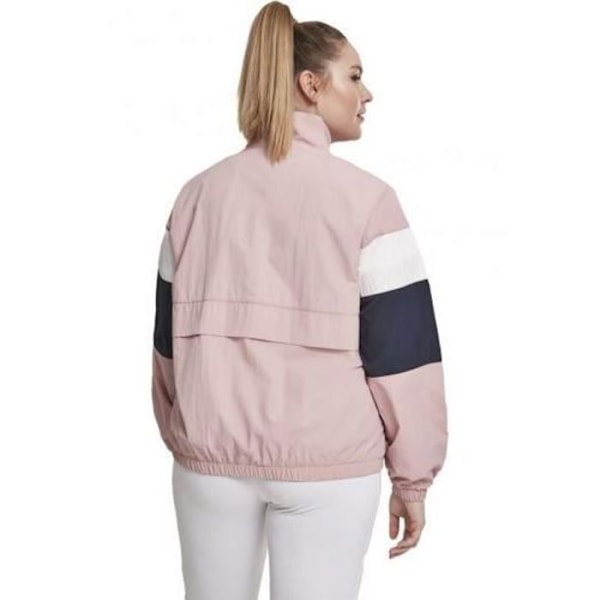 Joggingjakke - Urban Classics - 3-Tone Crinkle Jakke - Rosa - Langærmet - Åndbar Lyserød S