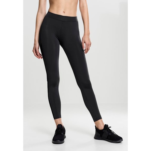 Naisten leggingsit - Urban Classic - Verkko Raidat - Musta - Aikuinen - Mukava ja tyylikäs svart XS