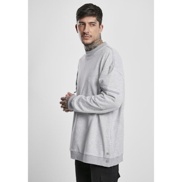 Sweatshirt - Urban Classics - Träningsterry Crew - Grå - Långa ärmar - Rund hals Grå S