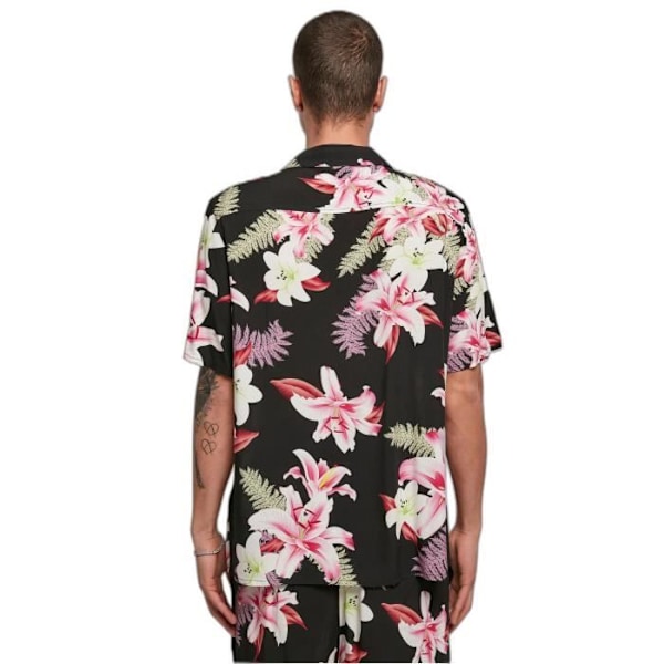 Kemppa Urban Classics Viscose AOP Resort - musta/vaaleanpunainen - M