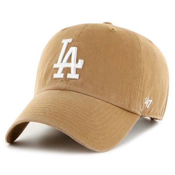 Casquette Strapback CLEAN UP Los Angeles Dodgers - 47 Brand - Herre - 100% bomuld kamel