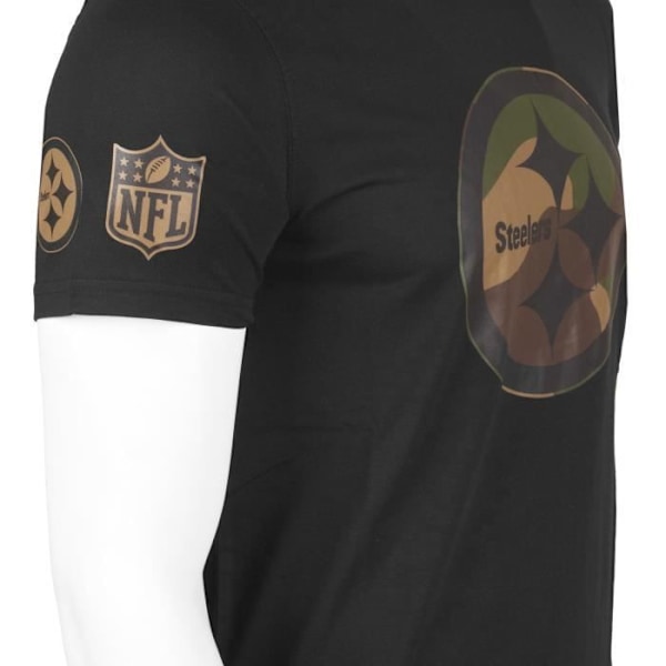 T-shirt NFL Pittsburgh Steelers New Era svart / trä camo - Herr Svart / trä camo S