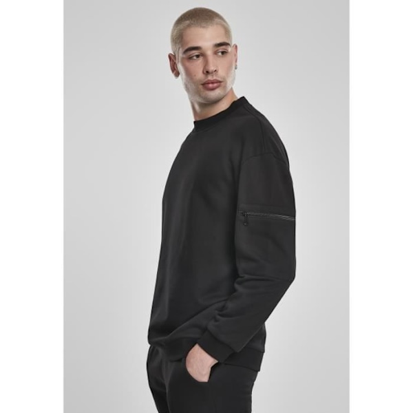 Sweatshirt - Urban Classics - Træning Terry Crew - Sort - Lange ærmer - Rund hals Svart S