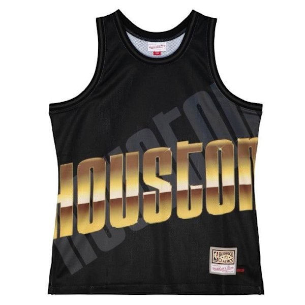 Hihaton paita - Houston Rockets - Big Face 4.0 - 100% Poly Mesh - Suurennettu printti - Pyöreä kaulus Svart S