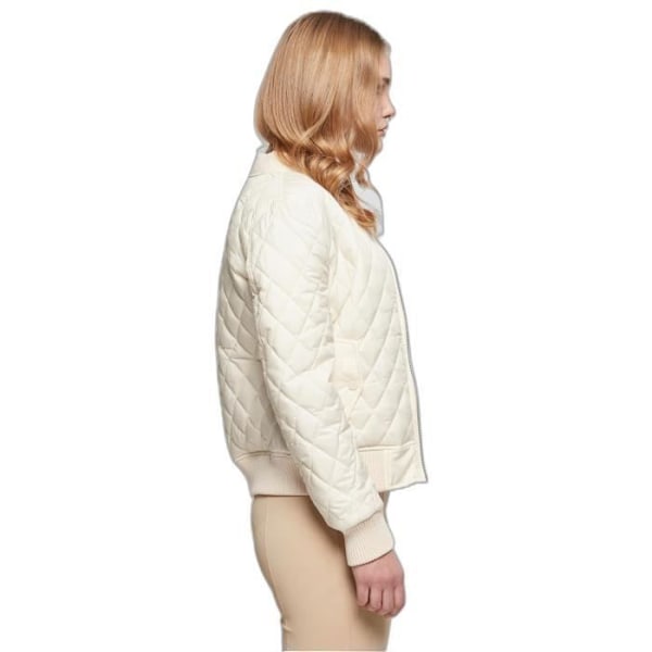 Urban Classics dunjacka i argyle nylon för kvinnor - vit - XS Vit XS