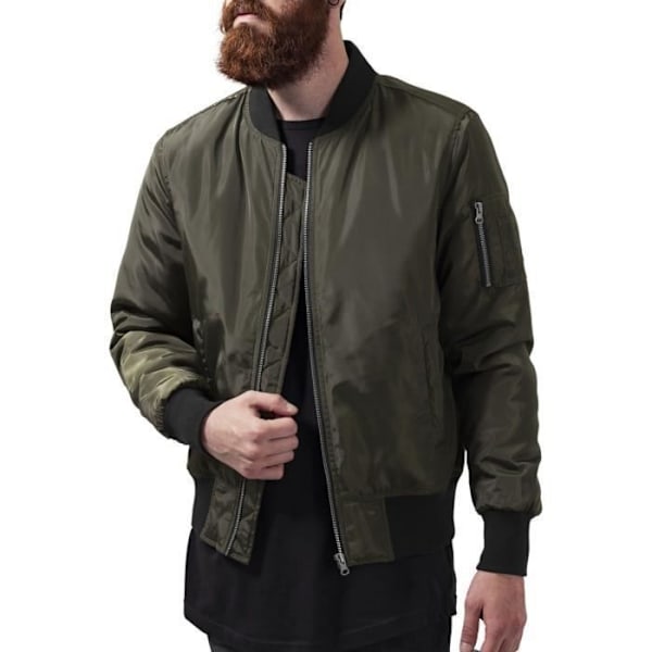 Bomberjakke - Urban Classics - Rød - Lynlås lomme - 100% Polyester - Optimal komfort Grön M