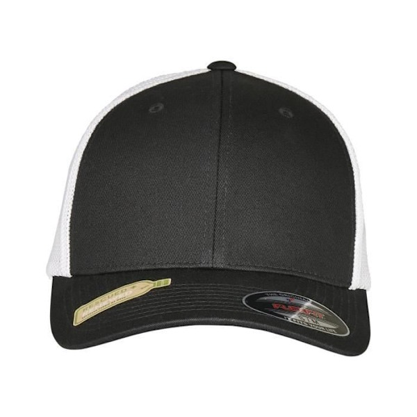 Återvunnen Mesh Trucker Keps - FLEXFIT - Svart/Vit - Herr Svart vit L/XL