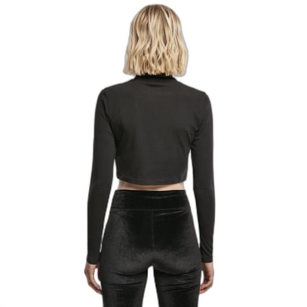 Urban Classics Organic pitkähihainen poolopaita naisille - musta - XL sort XL