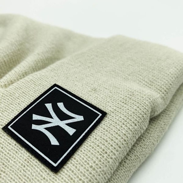 Hatte New York Yankees Team Cuff - NEW ERA - 100% akryl - Beige Beige