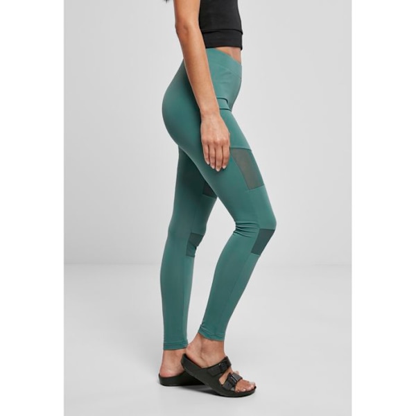 Naisten leggingsit - URBAN CLASSICS - Tech Mesh - Vihreä - Optimaalinen mukavuus - Liikkumisvapaus grön XS