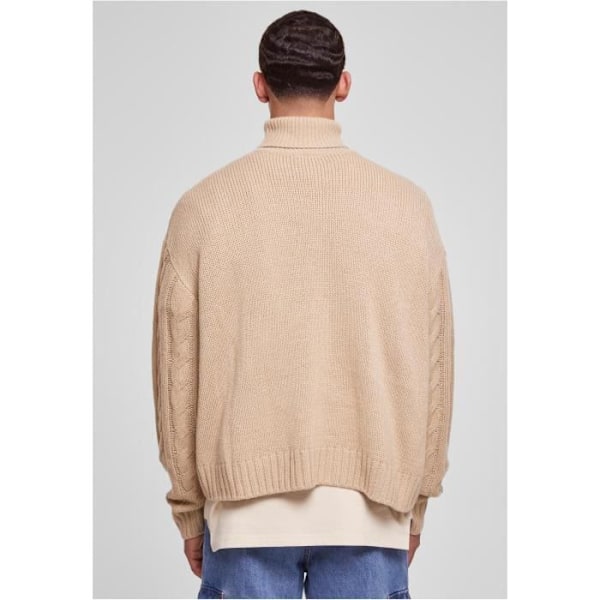 Pull col roulé - Urban Classics - Beige - Mand - Oversize - Kabelmønster våt sand jag