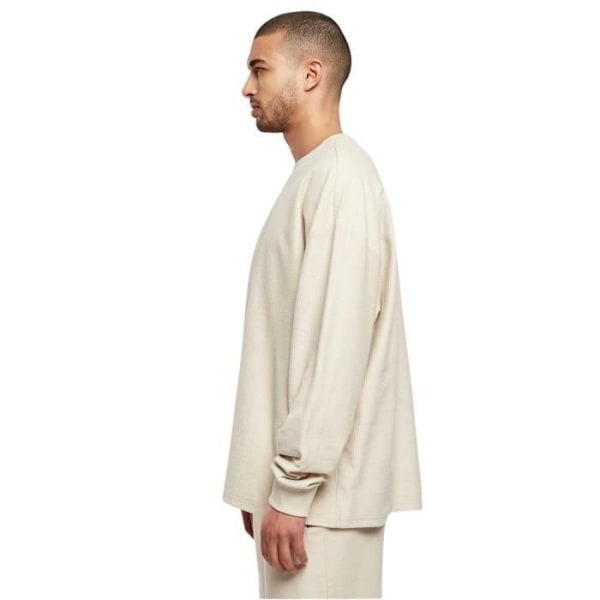 Sweatshirt - Urban Classics - Rib Terry Boxy Crew - Hvid - Lange ærmer - Klassisk krave Vit M