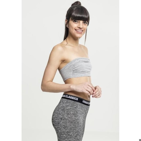 Bandeau top dame - Urban Classic - Sort - Uden stropper - Rynket - Elastisk grå M