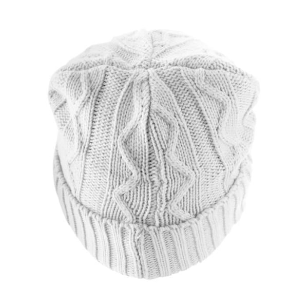 Huva - MSTRDS - Kabelklaff - Vit - 100% Polyakryl - Fodrad med fleece Vit
