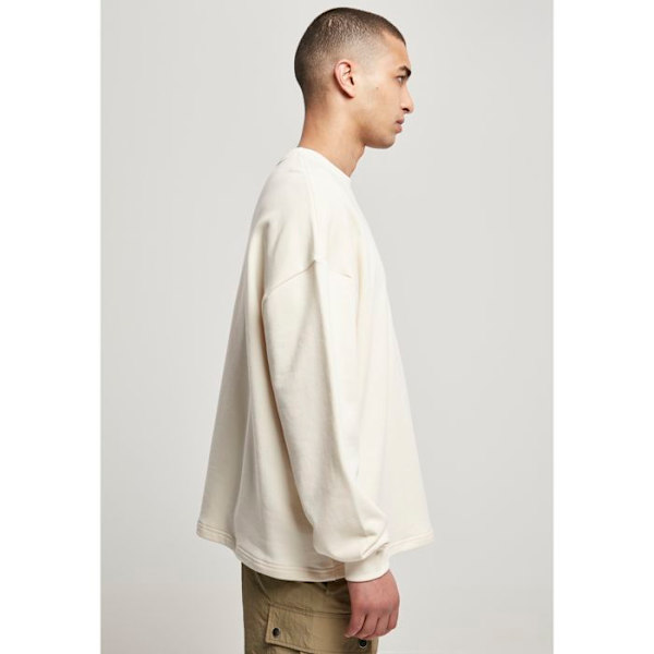 Sweatshirt - Urban Classics - rund hals - ekologisk bomull - oversized - herr Vit XL