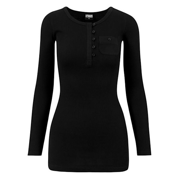 T-shirt dam - URBAN CLASSICS - Lång ficka - Svart - Tight - Korta ärmar svart XS