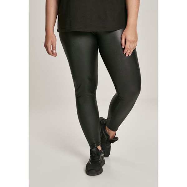Urban Classics Naiset - Korkea vyötärö Legginsit keinonahasta sort XXXXXL