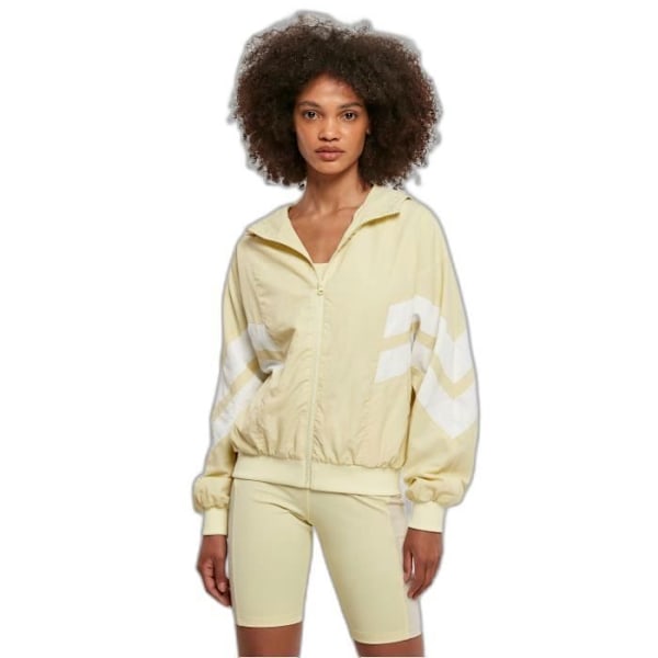 Kvindelig crinkled jakke Urban Classics Batwing GT - gul/hvid - 3XL gul/vit XXXXXL