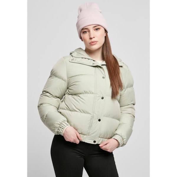 Naisten takki - Urban Classics - Huppari-pufferi - Vihreä - Pehmeä ja kevyt - Topattu huppu grön XS