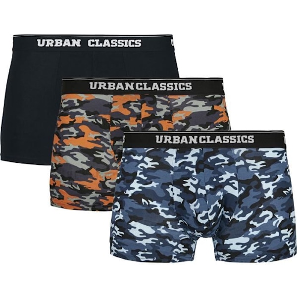 Boxers til mænd - URBAN CLASSICS - Sæt med 3 - Sort/Camouflage - Bomuld - Elasthan Svart/Camo M