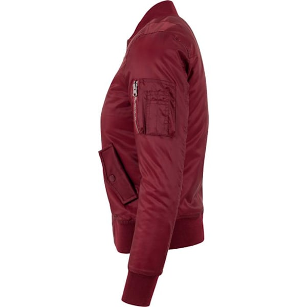 Bomber dam - Urban Classic - Basic - Bordeaux - Fick med dragkedja - Orange foder Bordeaux XS