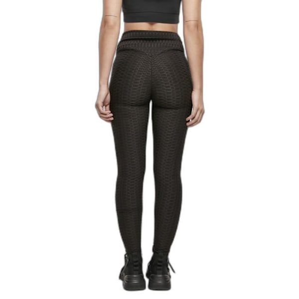 Urban Classics Honeycomb korkeavyötäröiset leggingsit naisille - musta - M Svart M