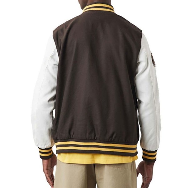 Blouson New Era Heritage Varsity - Ref. 60284780. Färg: Brun, Vit, Gul. Detaljer. - Färgkontroll ärmar. - kastanj XXL