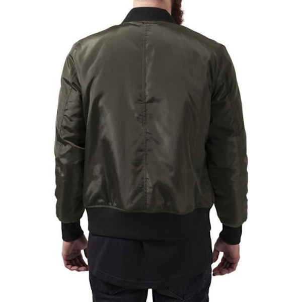 Bomber-takki - Urban Classics - Punainen - Vetoketjullinen tasku - 100% polyesteri - Optimaalinen mukavuus Grön M