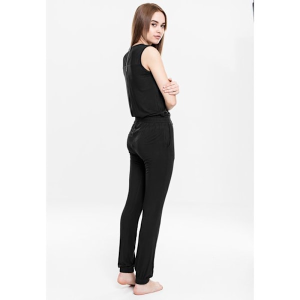 Damensemble - Urban Classics - Lång jumpsuit - Svart - utan ärm - Andas svart XS