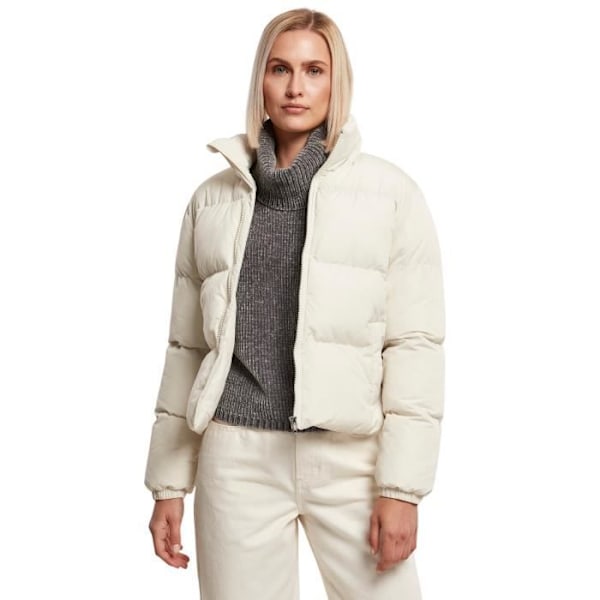 Urban Classics kort quiltad dunjacka för kvinnor - vit - L Vit jag