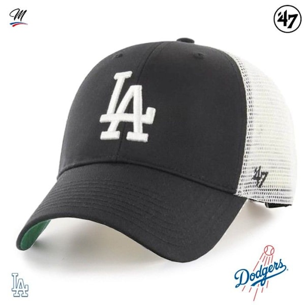 Lippu - 47 Brand - Los Angeles Dodgers - Musta / Valkoinen - Puuvillasekoitus - Urheiluvaatteet Svart vit
