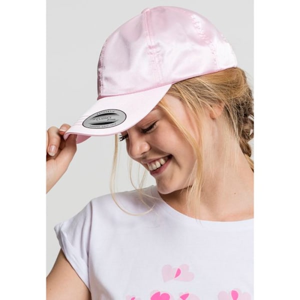 Casquette - Flexfit - Lav profil Satin - Lyserød - 100% polyester - Klassisk stil