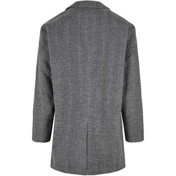 Urban Classics Klassinen Herringbone Manteau mörkgrå XL