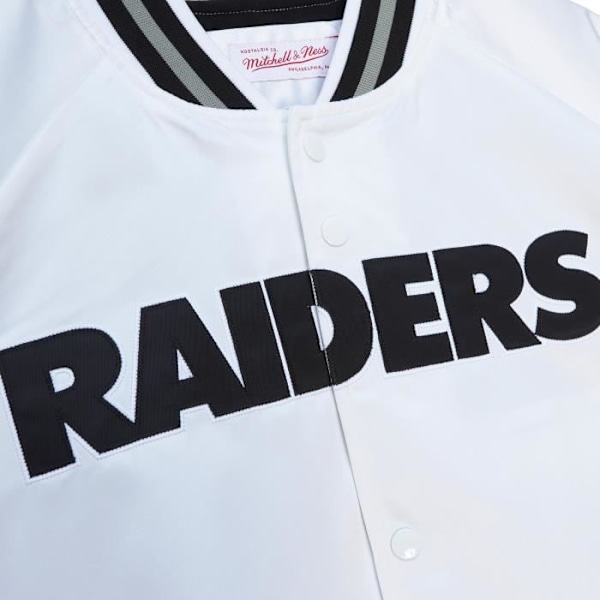 Satiinitakki - Oakland Raiders - Unisex - Amerikkalainen jalkapallo - Pitkät hihat - 100% polyesteri Vit jag