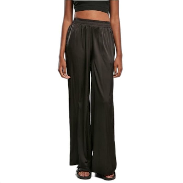 Bredde satinbukser til kvinder Urban Classics GT - sort - 5XL Svart XXXXXL