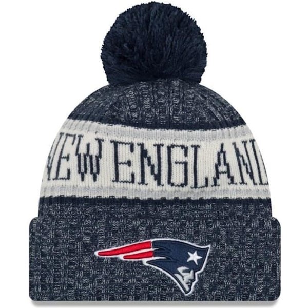 Hattu - Uusi aikakausi - NFL-sivulinja 2018 - New England Patriots - Paksu fleecevuori - 100 % akryyli