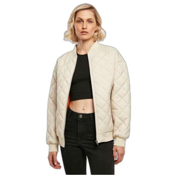 Vatteret bomberjakke til kvinder Urban Classics Oversized Diamond GT - hvid - 5XL Vit XXXXXL