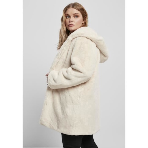 Naisten hupparitakki Urban Classics teddy coat (isot koot) Vit XXXXXL