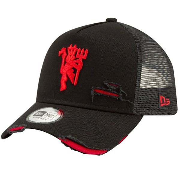 Trucker-lippis - Manchester United - Musta/Punainen - Säädettävä - A-Frame - Hengittävä verkko Svart
