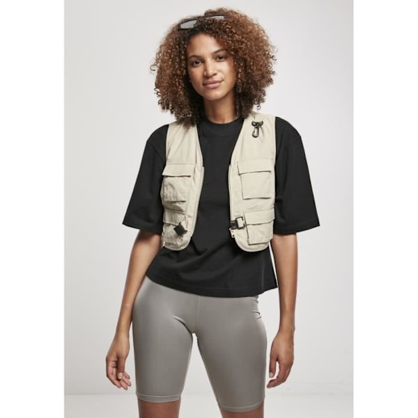 Dame jakke - Urban Classics - Crème - Robust nylon - Fire lommer - Regular fit