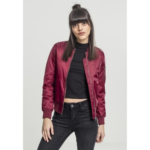 Bombe kvinde - Urban Classic - Basis - Bordeaux - Lynlås lomme - Orange foring Bordeaux XS