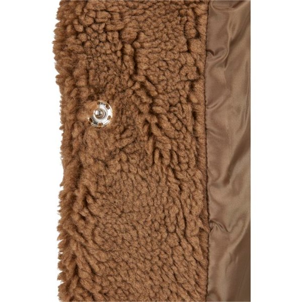 Damejakke - Urban Classics - Oversized Sherpa - Sandfarve - Urban stil - Sidelommer sand jag